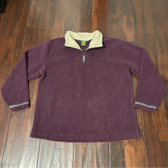 Cabela's Sweaters - Cabelas 1/4 Zip Pullover Women’s XL Purple Thick Warm Outdoors